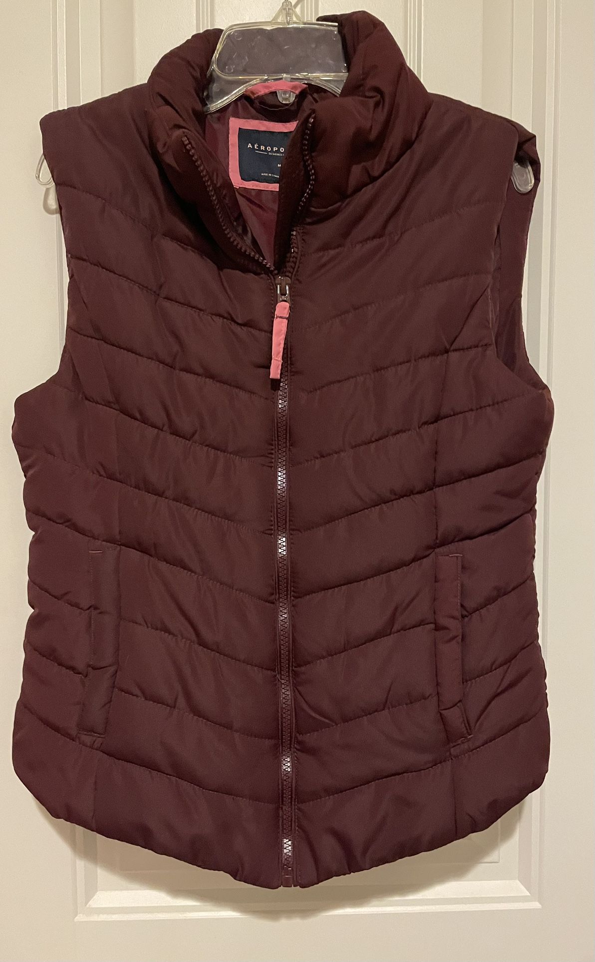 Women’s - Burgundy Puffer Vest - Size Medium