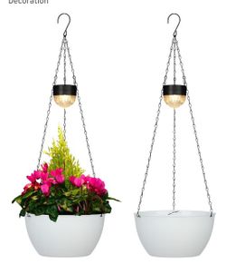 2 Packs Solar Hanging Basket Planters for Plants 🪴 new 