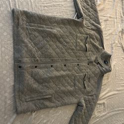 AUDI BUTTON UP FLEECE GRAY JACKET