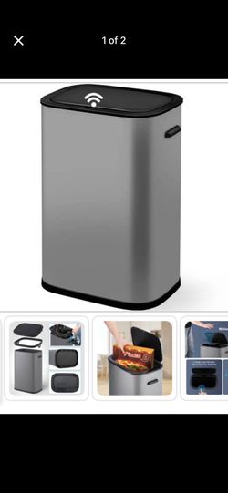 NEW Automatic Garveelife Trash Can 55L Stainless Steel Garbage Can