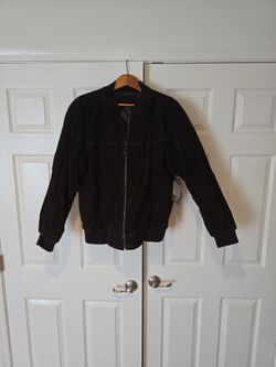 Dark Brown Leather Jacket Size M