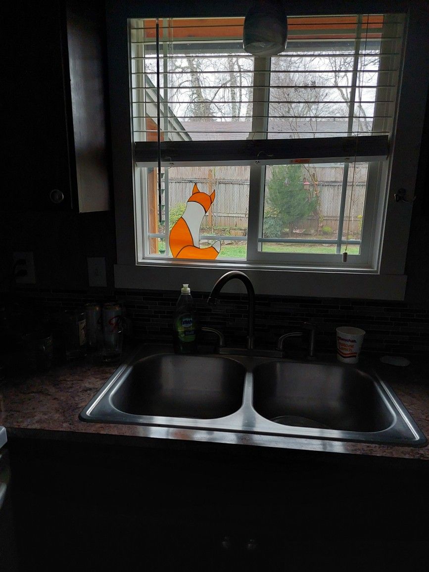 Cat In The Window Stained Glass