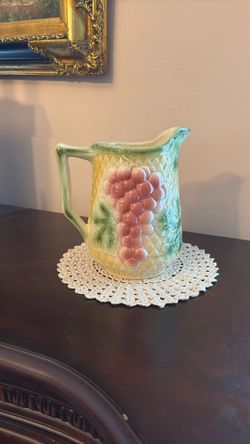 Majolica 7462 Vintage Pitcher Made In France