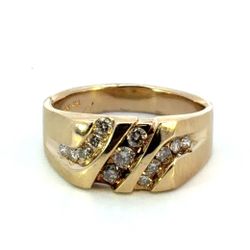 Men’s 14k Yellow Gold .80 CTW Diamond Ring Size 11.5 GP3125758
