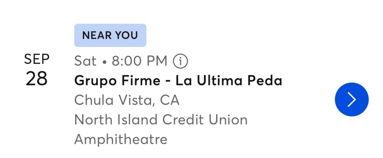 Grupo Firme- La Última Peda Tickets (San Diego)