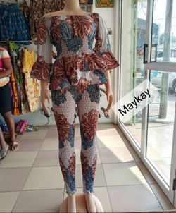 Women's African wear pant and top - size 8 to 10