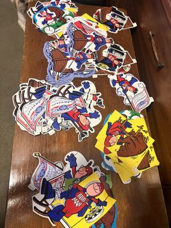 Collection Of Vintage Budweiser Bud Beer Stickers *not Sticky