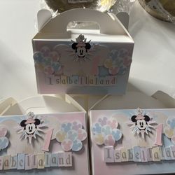 Disneyland 3D Gable Boxes Favor Boxes Baby land Happiest Place On Earth 