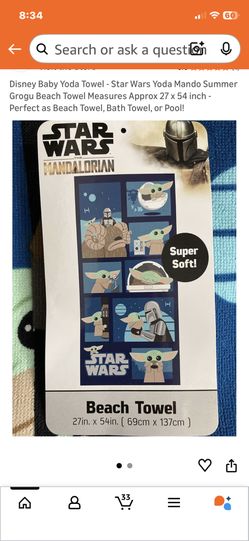 Baby Yoda Towel 