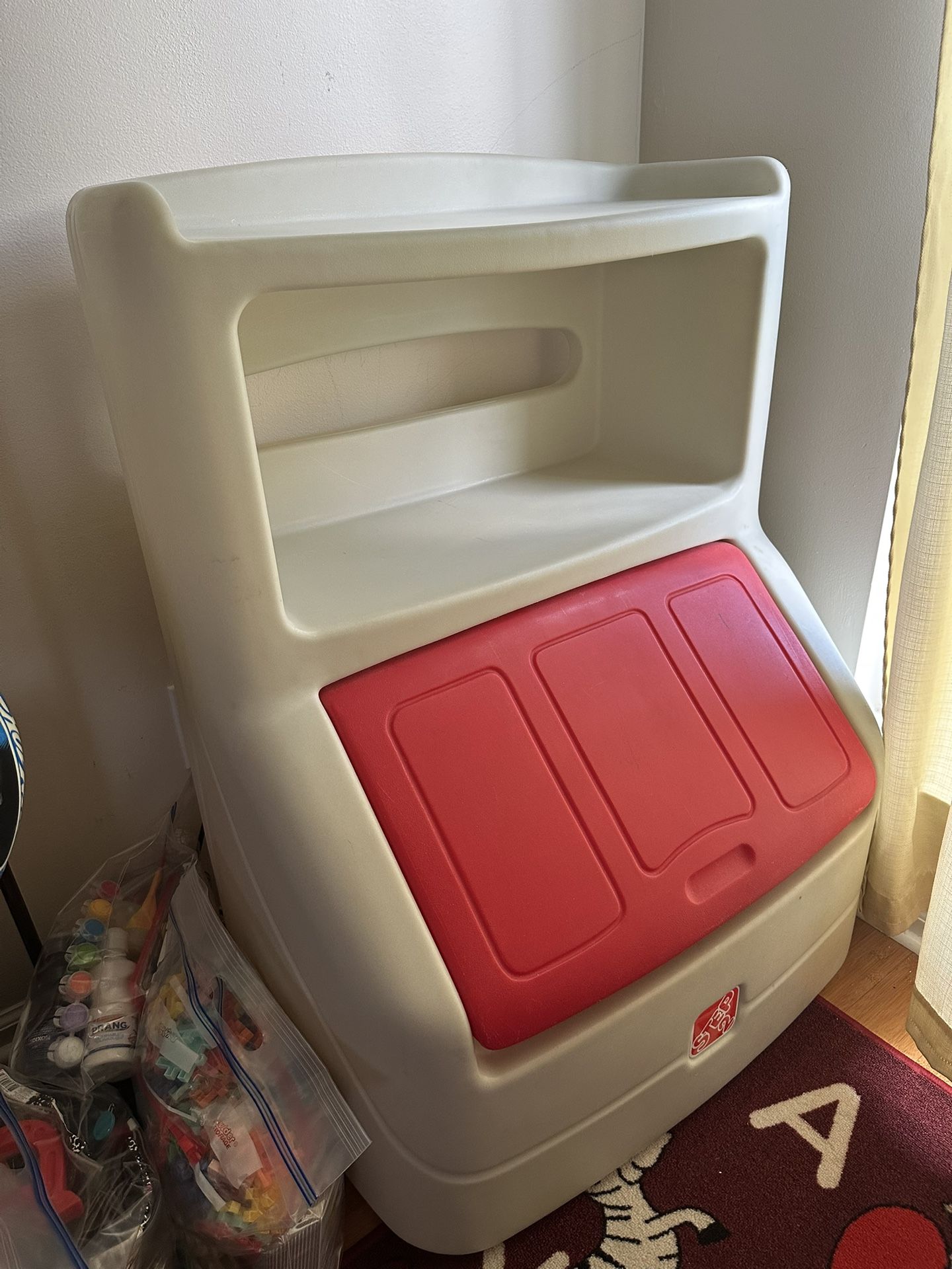 Kids Step2 Toy Box Book Shelf