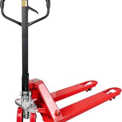 Standard Manual Pallet Jack, 27" W x 48" L, 5500lbs Capacity for Warehouse, Workshop