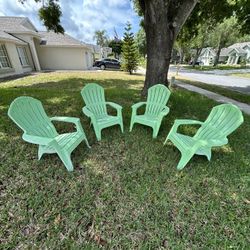 4 Outdoor Adirondack Chairs (plastic)