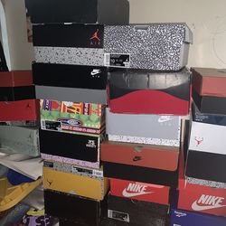 Nike and  Jordan  boxes in mint condition