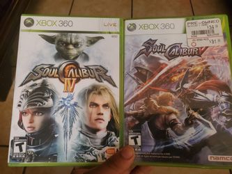Xbox 360 soul calibur V and IV
