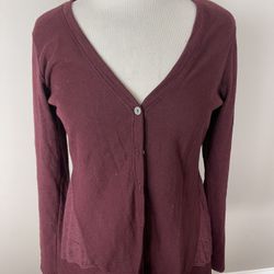 Like New Button Down Burgundy Cardigan 