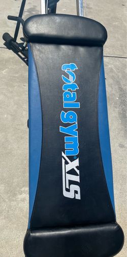 Total Gym STX Crunch Machine Abdominal Exerciser Black Blue Foam Handles