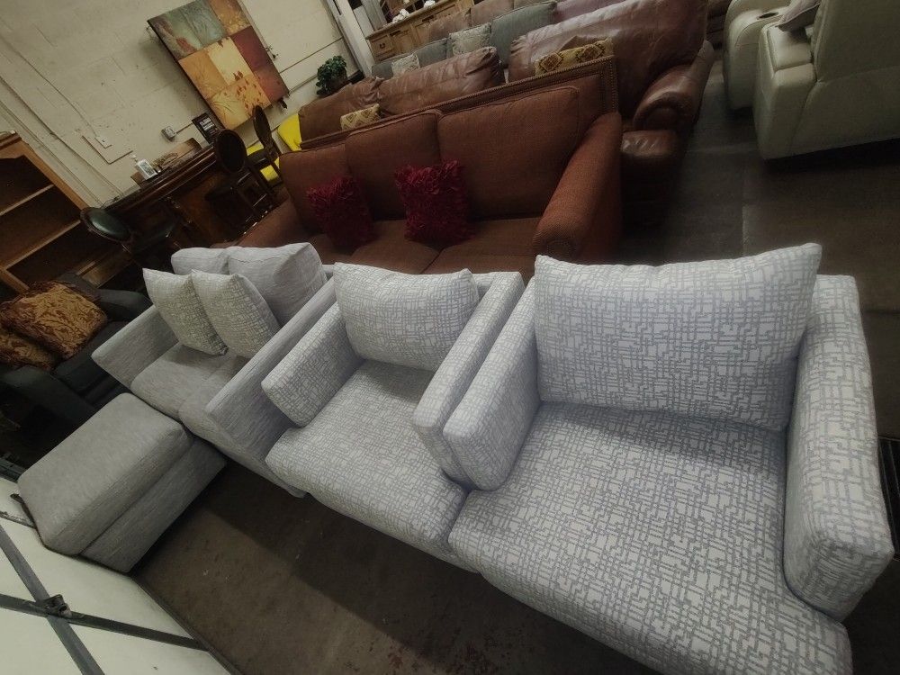Couch/ Ottoman And Two Oversized Chairs
