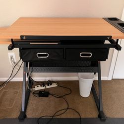 Desk With Adjustable Top 