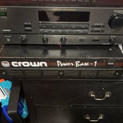 Crown Power Base Home Amplifier And Sony