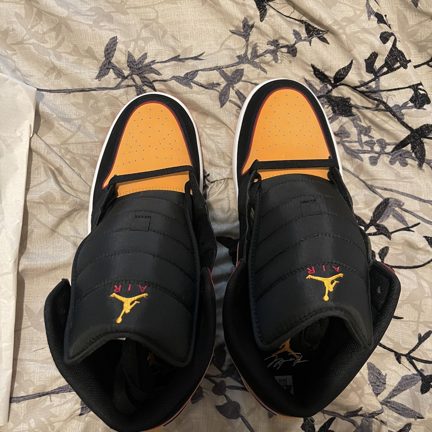 Air Jordan 1 Mid SE Orange/Red lines Rogue Cardinal 2023 Men's Shoes Size 13