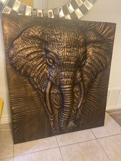 Elefant 3D Metal Frame 43”x39”