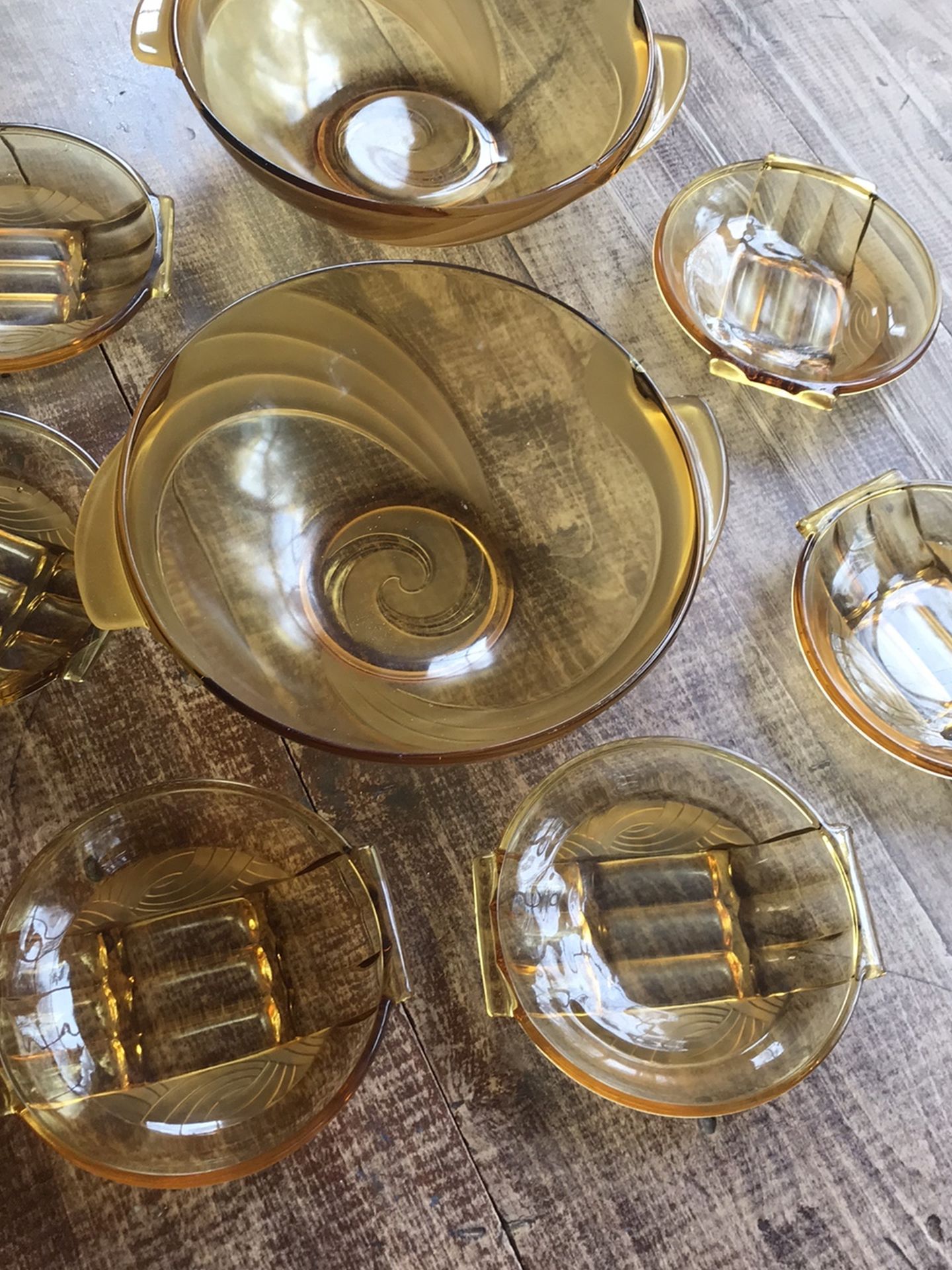 Vintage Glass Bowls. Set Of 8