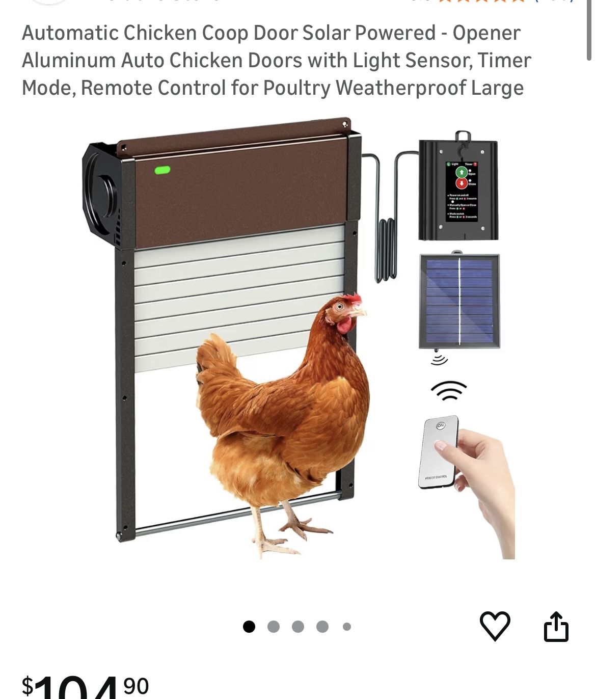 Automatic Chicken Coop Door Solar Powered