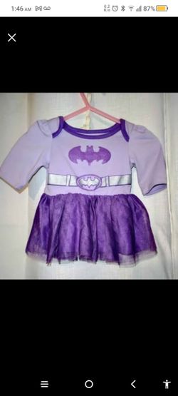Batgirl Play Dress — Sparkle Tulle Overlay — Girls Newborn