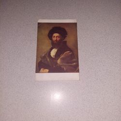 EXTREMELY RARE VINTAGE PORTRAIT OF BALDASSARE CASTIGLIONE UNUSED POSTCARD 