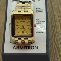 NEW Armitron Men's Date Function Bracelet Watch, 20/5499CHGPWMAdjustable Strap