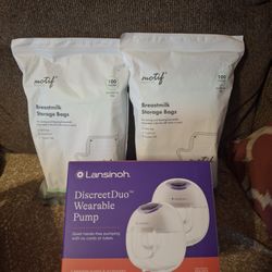 BREAST PUMP & 200 BAGS