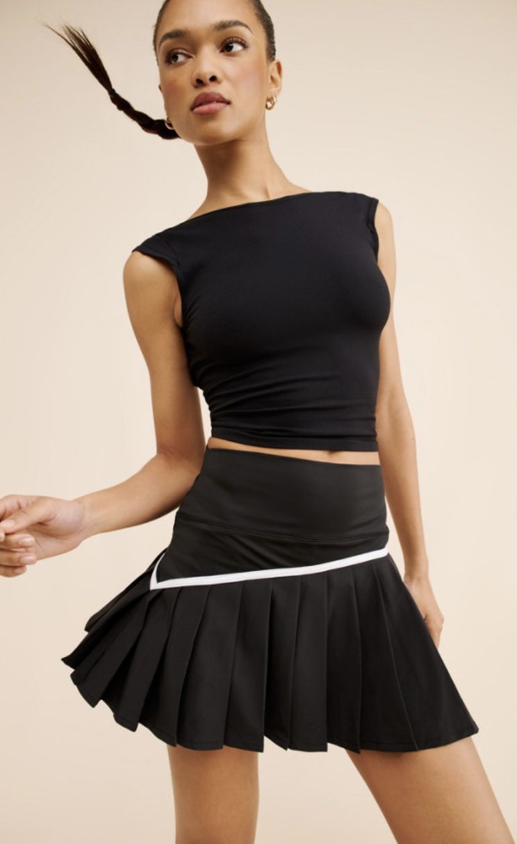 BEACH RIOT Venus Skirt In Black/White