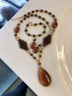 Necklace, Bracelet, and Earrings