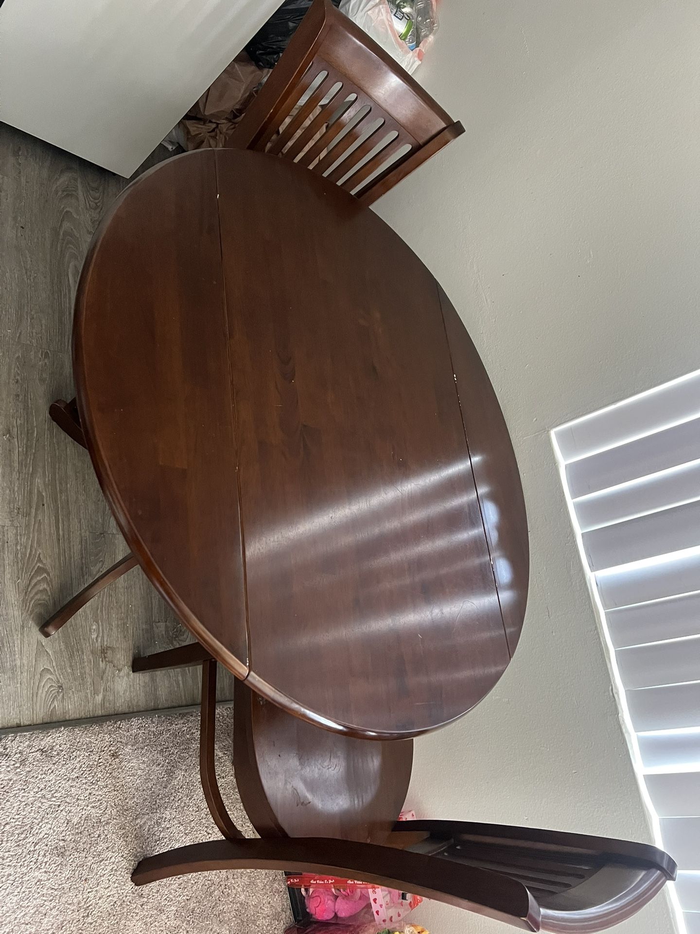 Wooden folding dining table
