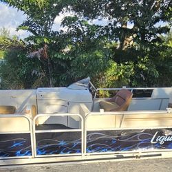 25ft Pontoon Boat 90hp Johnson w/Trailer  YES AVAILABLE TILL SOLD 