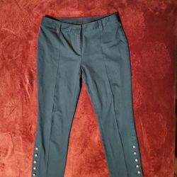 NWOT WOMENS INC INTERNATIONAL CONCEPTS CAPRIS BLACK WITH BEZELS SIZE 6