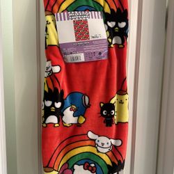 Hello Kitty And Friend Red Rainbow Blanket