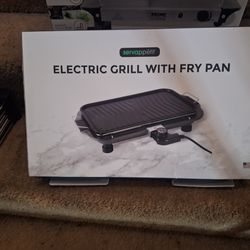 Electric grill with fry pan brand new