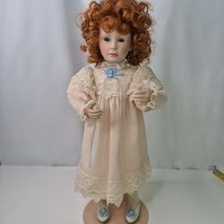 Vintage "Rachel" Porcelain Doll, Danbury Mint, Little Victorian Doll by Jan Garnett.