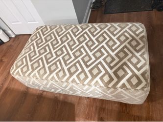 Gold and white Ottoman 50inx28in $175