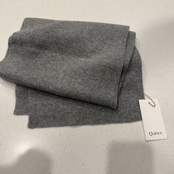 Quince Heathered Gray Cashmere Scarf 