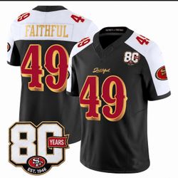 San Francisco 49ers Faithful #49 Jersey 80th Anniversary