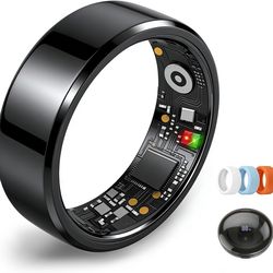 Size 10  Smart Ring for Women Men,Fitness Tracker Ring,Heart Rate,Blood Oxygen,Step Tracker,Sleep Tracker,Meditation Assistance,No Subscription Fee,IP