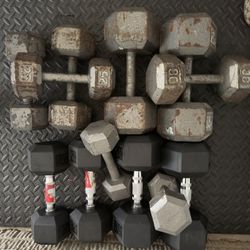 Dumb Bells From 15 To 45 Two Peices Each 