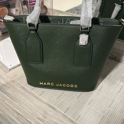 Mark Jacobs Green Tote Bag With Strap