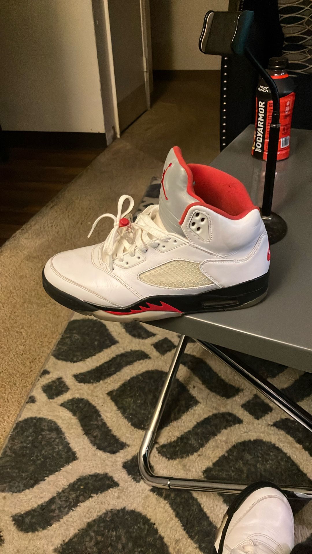 Fire Red 5’s Size 10