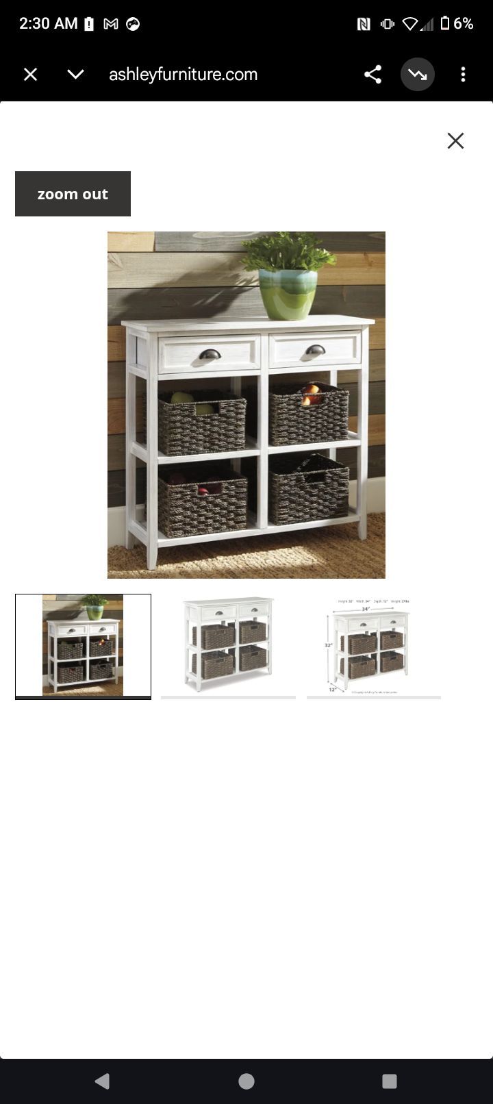 Entryway table and storage