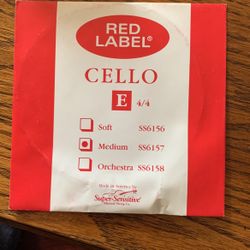 Super Sensitive red label 4/4 E String New