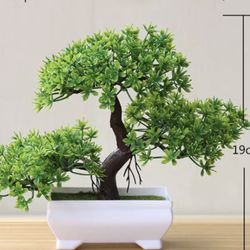 Planta Artificial para decoración del hogar, maceta de árbol de bonsái, flor falsa, adorno en maceta para habitación, decoración de jardín