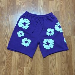 Authentic Denim Tears Purple Floral Shorts Size Large Brand New DSM Rare